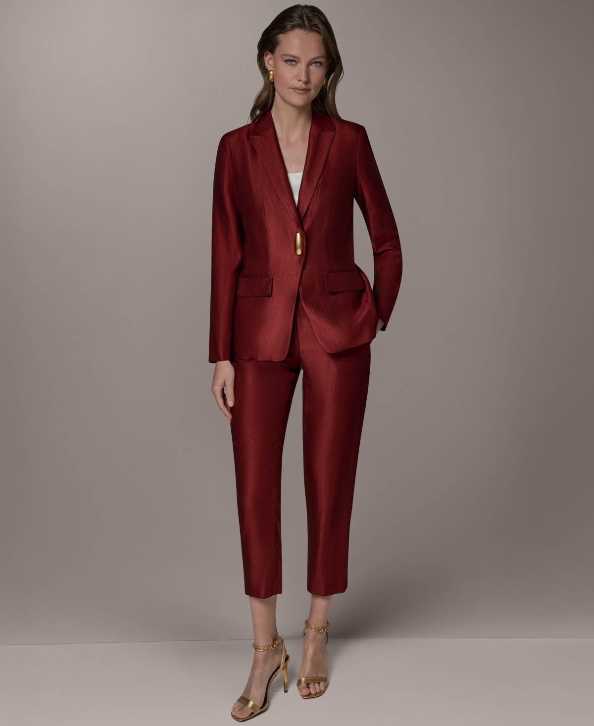 Donna Karan New York Women's One-Button Novelty Blazer
