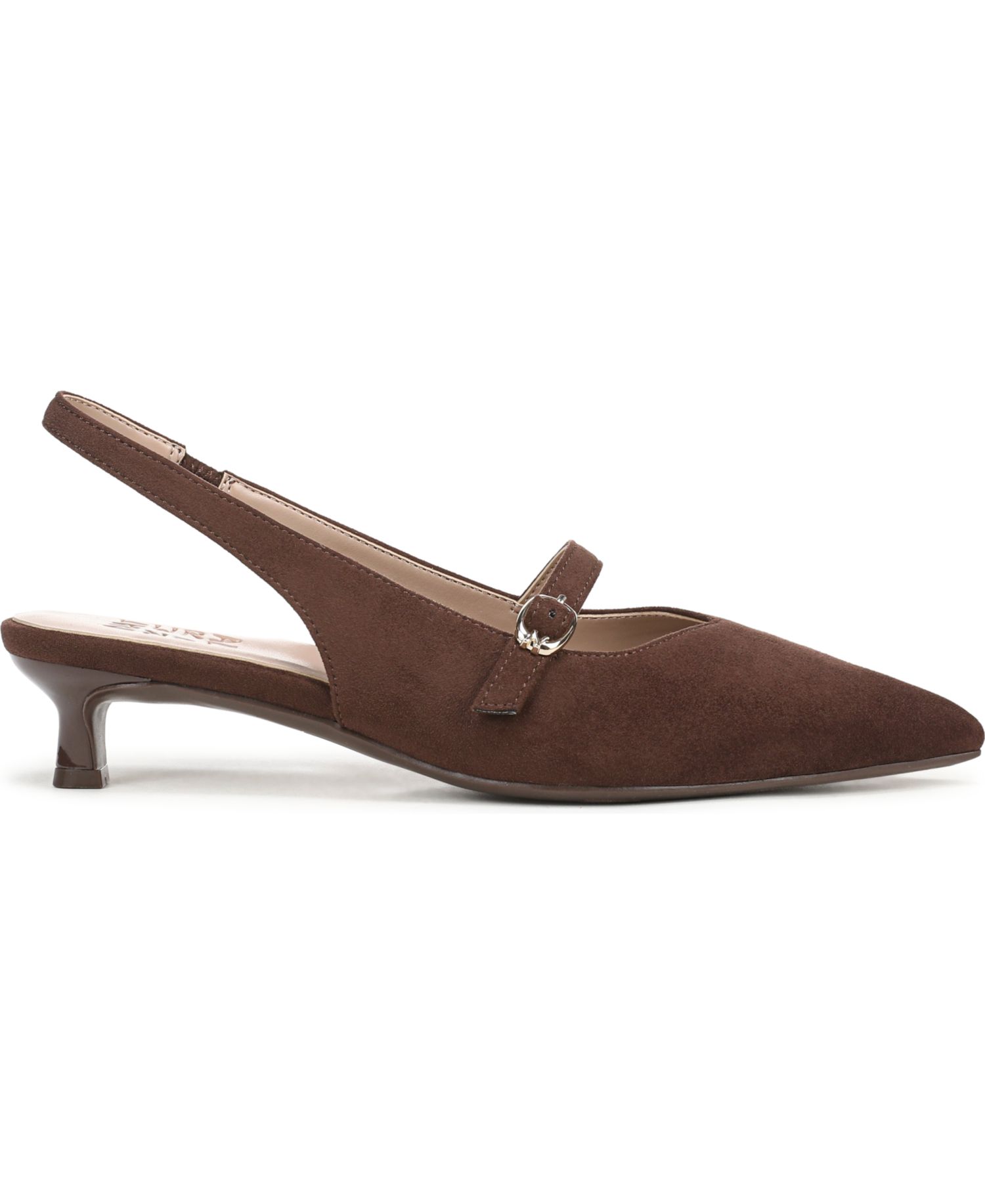 Women's Grayson Pointed Toe Kitten Heel Slingback Pumps