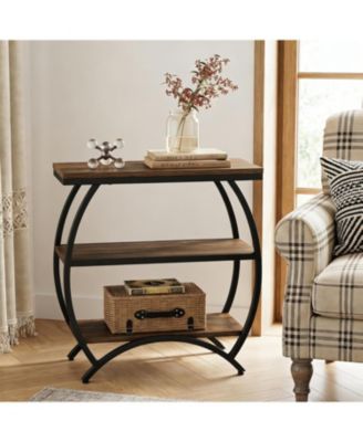 3-Tier End Table for Living Room, Narrow Couch Side Table, Small Bedside Nightstand