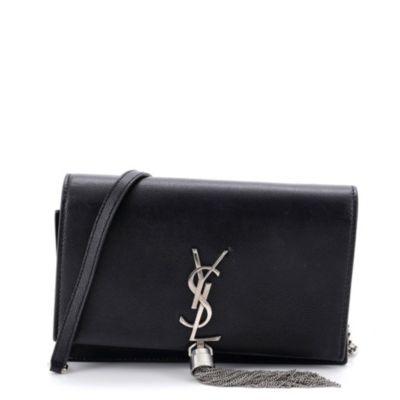 Small Classic Monogram Tassel Crossbody Bag Grainy Leather