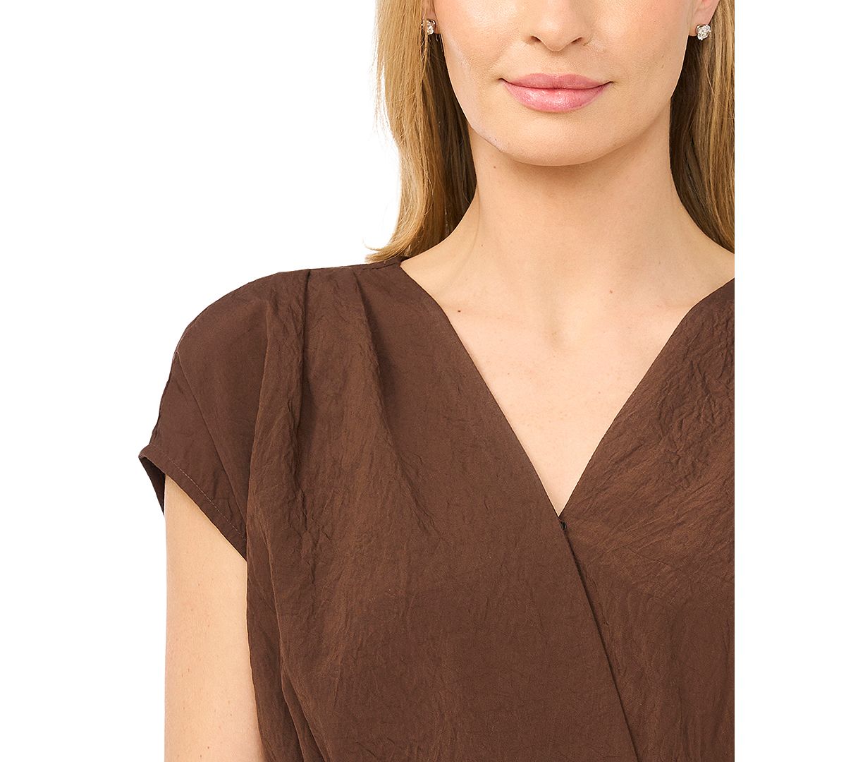 MSK Women's V-Neck Midi Dress view 3 — MAYCSS fashion products