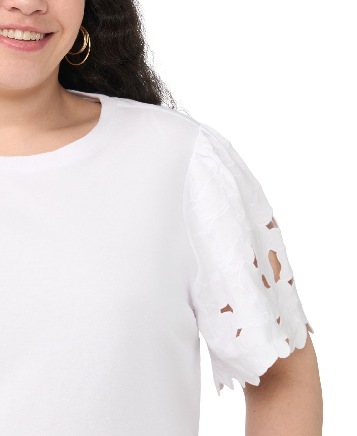 Plus Size Crewneck Pull-On Top