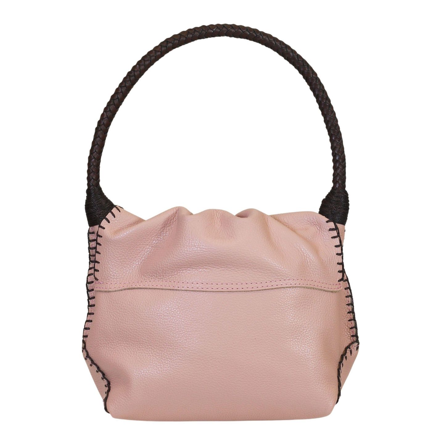 Женская сумка Carlos Falchi Shoulder Butterfly Leather, цвет: Пыльный розовый — фото 3