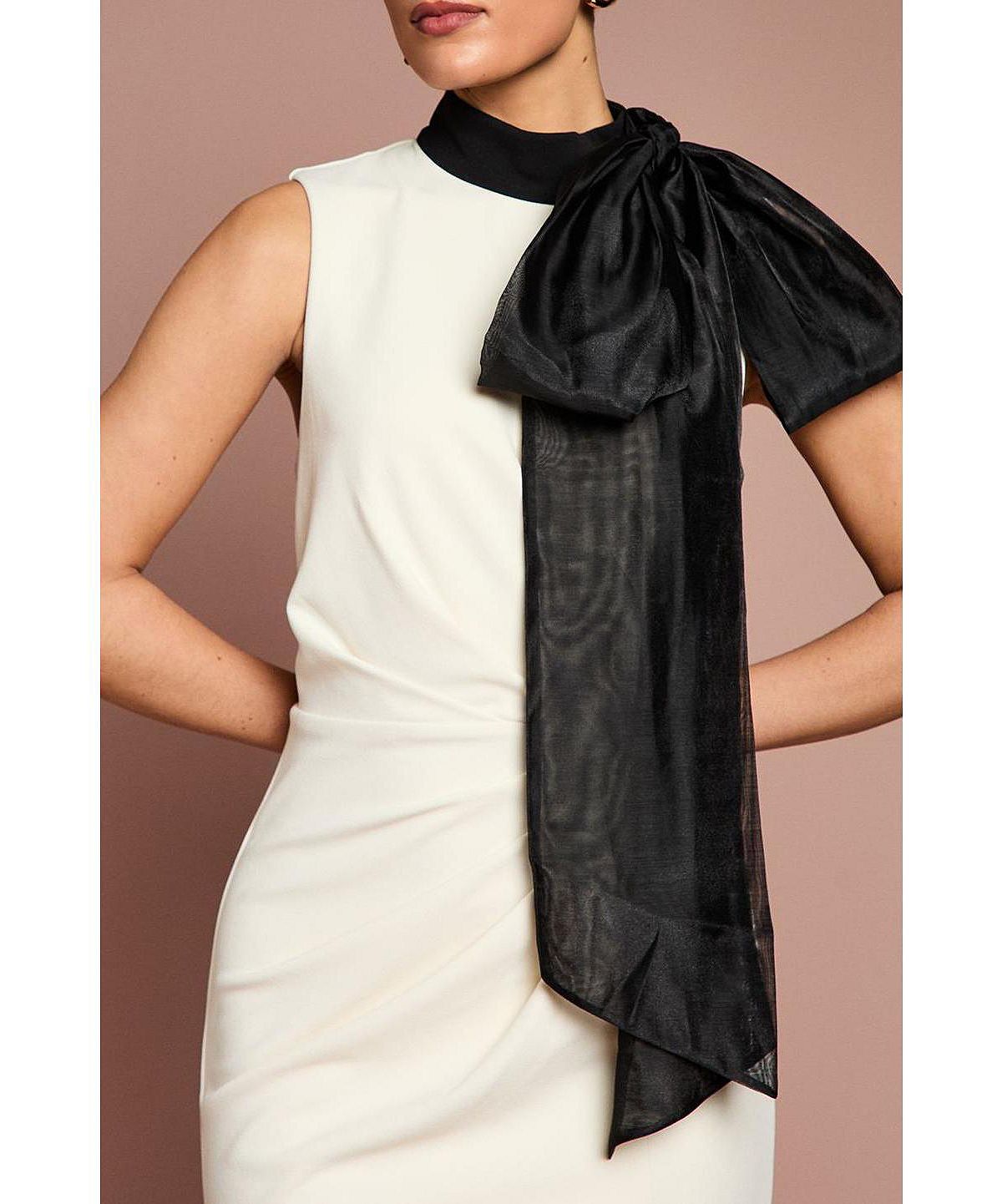 Coast Women's Organza Pussybow Column Midi Dress view 7 — MAYCSS fashion products