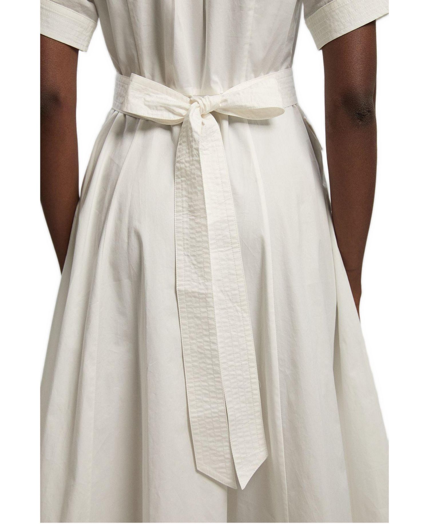 Women's Utility Short Sleeve Organdie Midi Dress