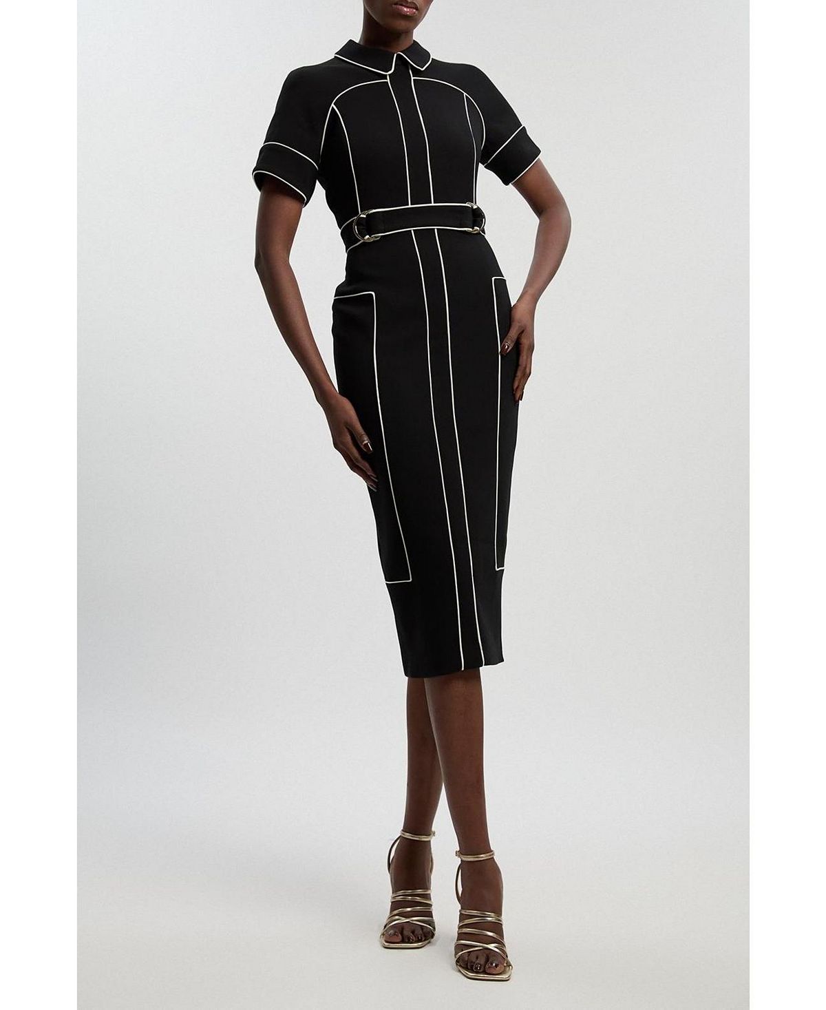 Karen Millen Women's Compact Stretch Pencil Midi Dress view 5 — MAYCSS fashion products