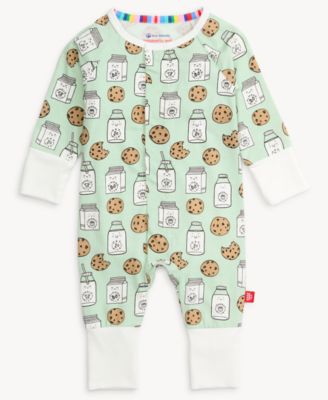 Magnetic Me Baby Boys' and Girls' Long-Sleeve Coverall - Green/White