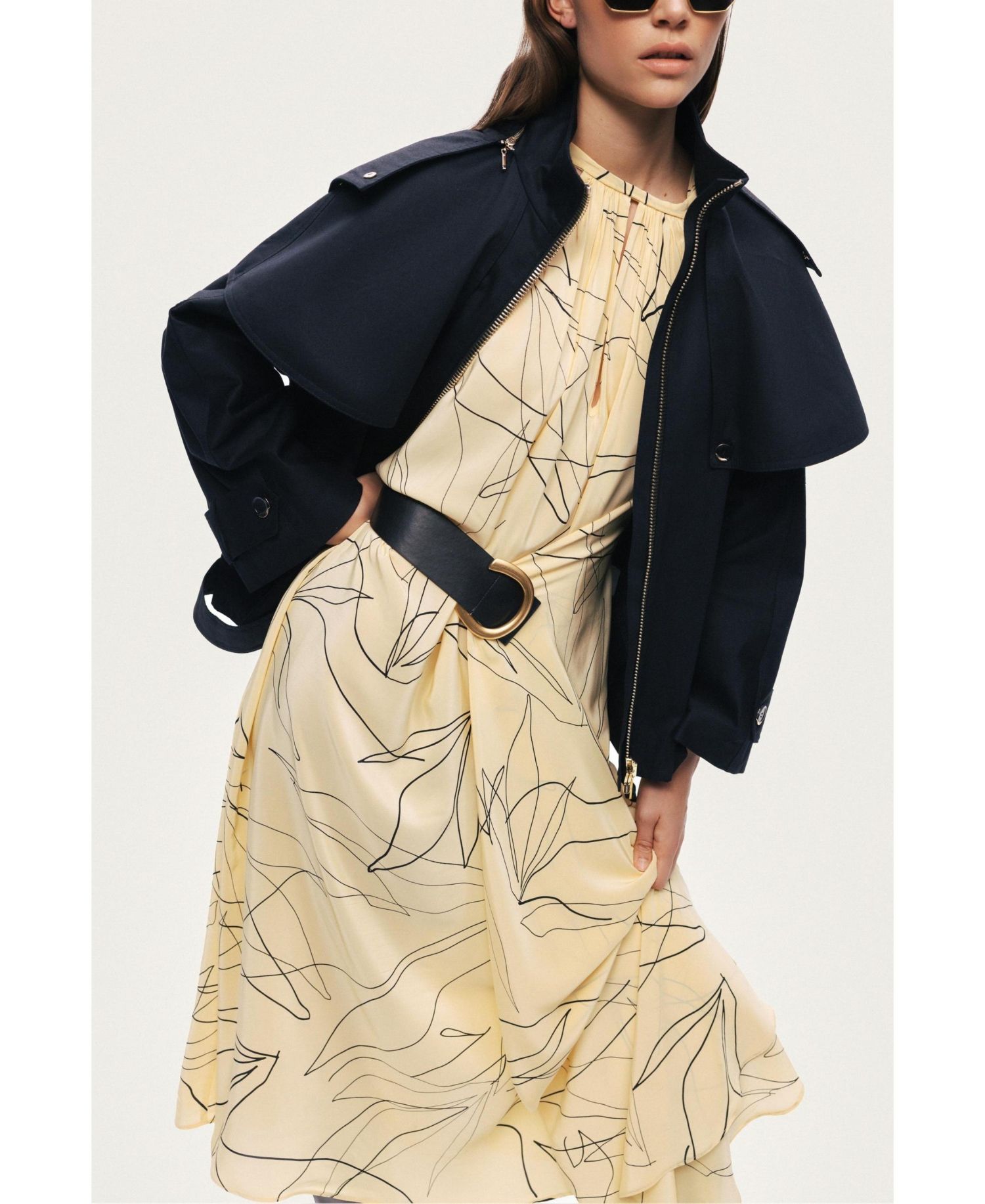 Women's Hooded Short Trench Jacket