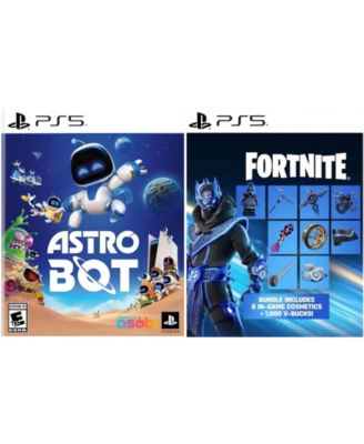 Astro Bot and Fornite Cobalt Star Pack with 1000 V-Bucks Bundle - PlayStation 5 - Digital Download Code DLC
