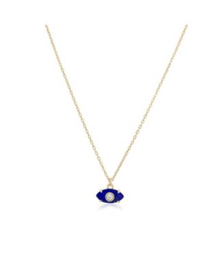 Lapis Evil Eye Necklace 14K Gold-Plated Sterling Silver
