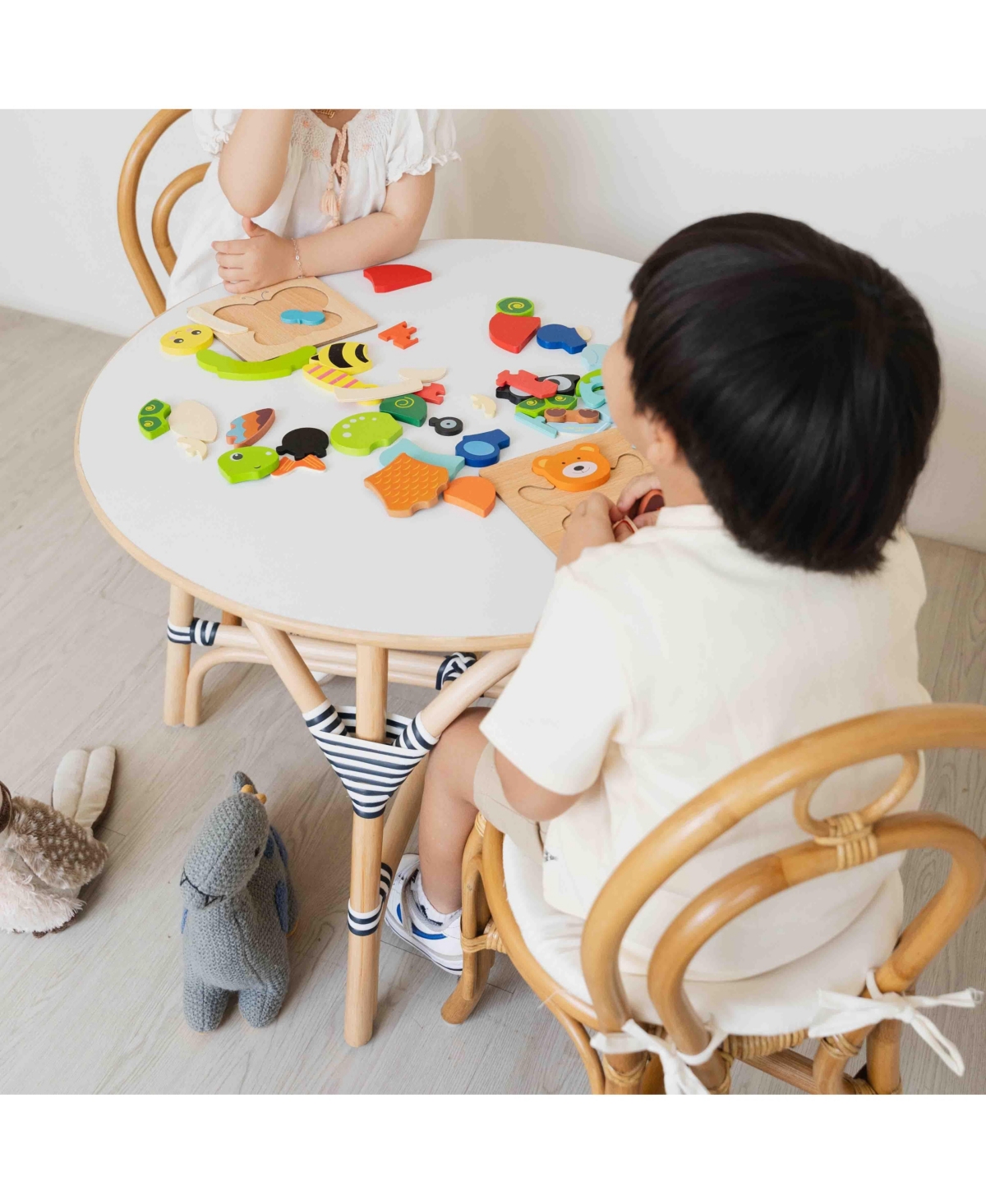 Momiji Aulia Handcrafted Rattan Kids Table with Laminated Plywood