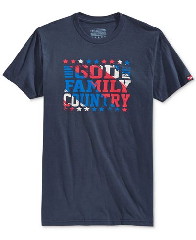 US Honor Men's God, Family, Country T-Shirt