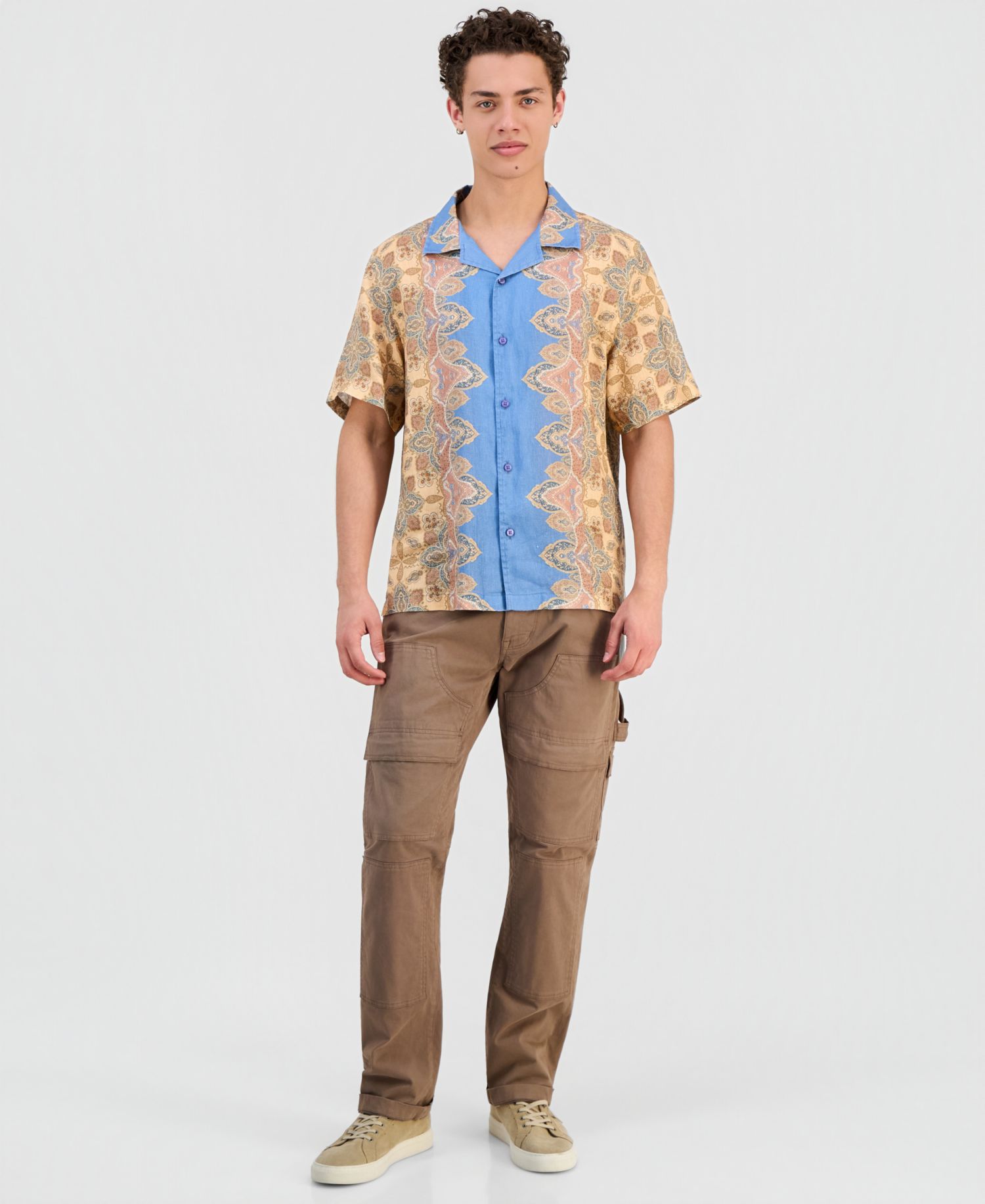 Men's Napa Linen Casa Blanca Short-Sleeve Shirt