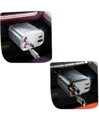 2-Pack Car Charger Kit, Retractable Fast Charging Set with Long Cable and Compact Design, Multi-Device Chrng Solution for Daily and Travel Use