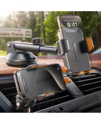 3-in-1 Car Phone Mount, Dashboard Windshield Air Vent Holder with Adjustable Arm, 360degree(s) Rotation, Universal Fit for iPhone and Android