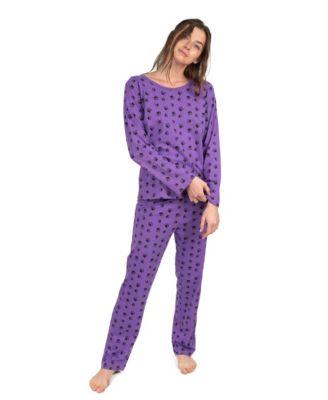 Women's Matching Family Two-Piece Cotton Long Sleeve Loose Fit Pajamas