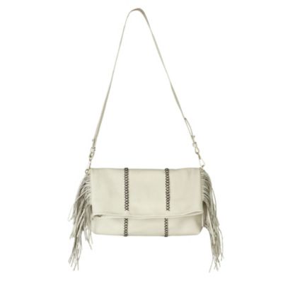 Large Fringe Leather Crossbody Messenger