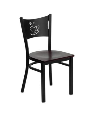Coffee Back Metal Restaurant Dining Chair