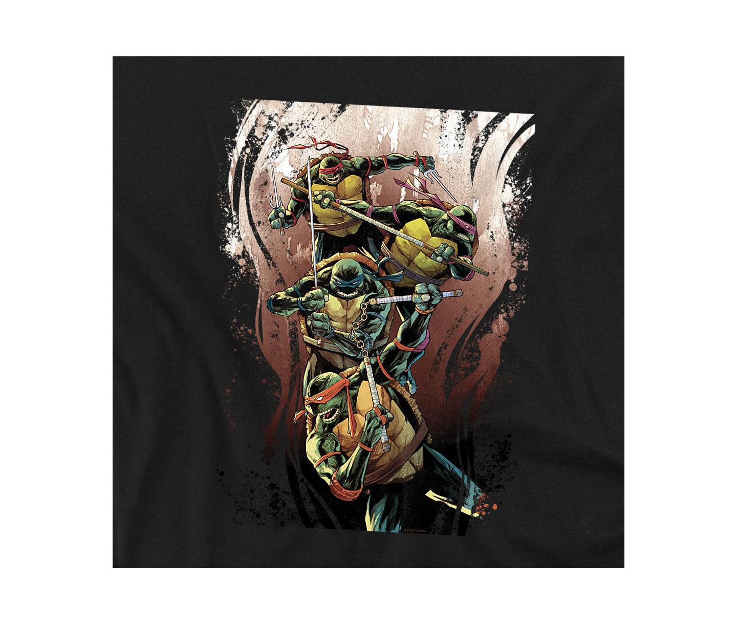 Мужская футболка Logovision Tmnt Earthy Rainbow Warriors, цвет: Чёрный — фото 2