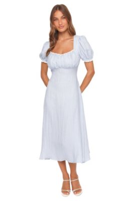 Francine Lace Midi Dress - Blue Ditsy Floral, M, Petal & Pup