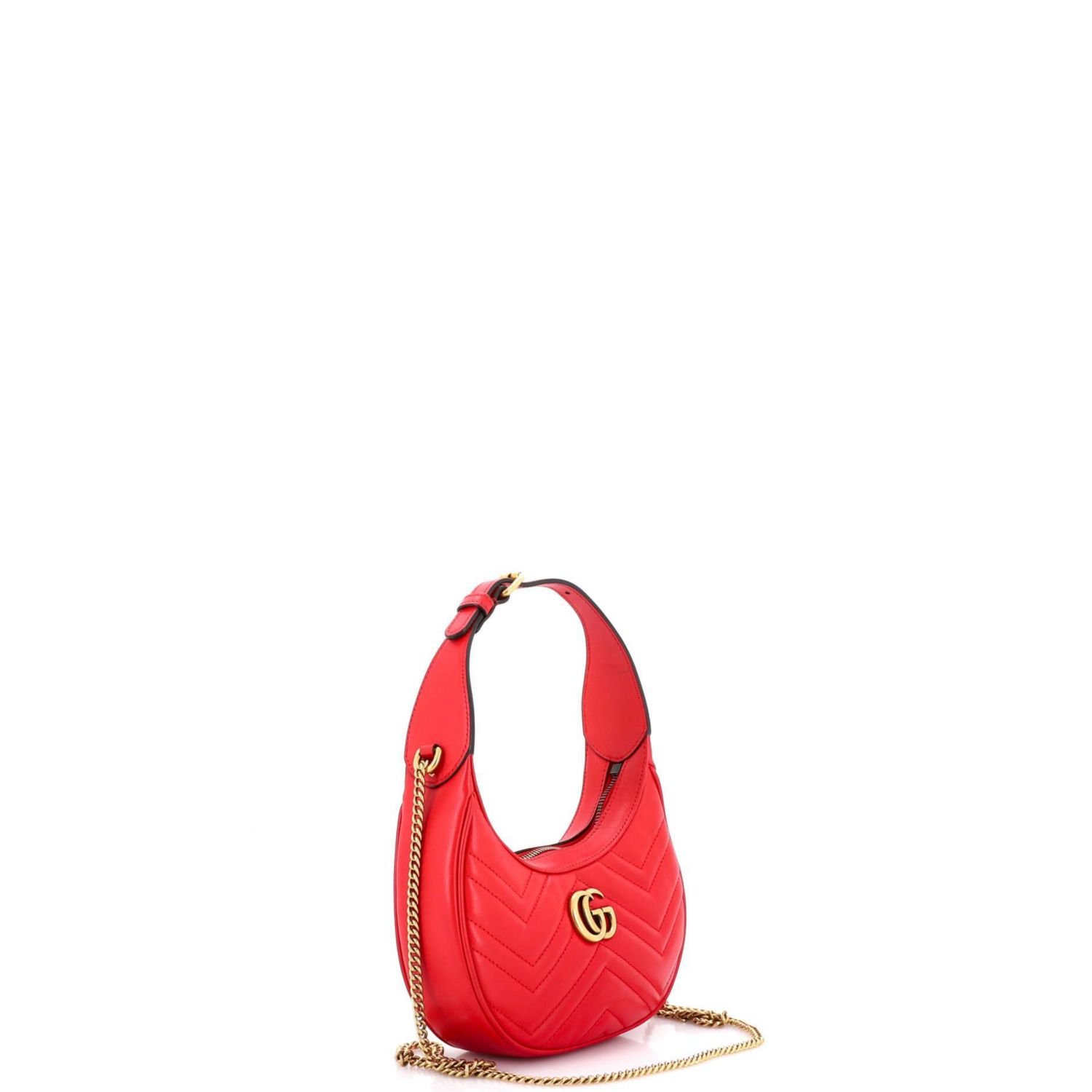 Mini GG Marmont Half Moon Hobo Matelasse Leather