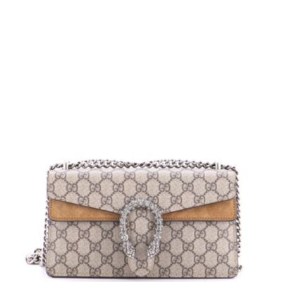 Small Dionysus Bag GG Coated Canvas with Crystal Embellished Metal