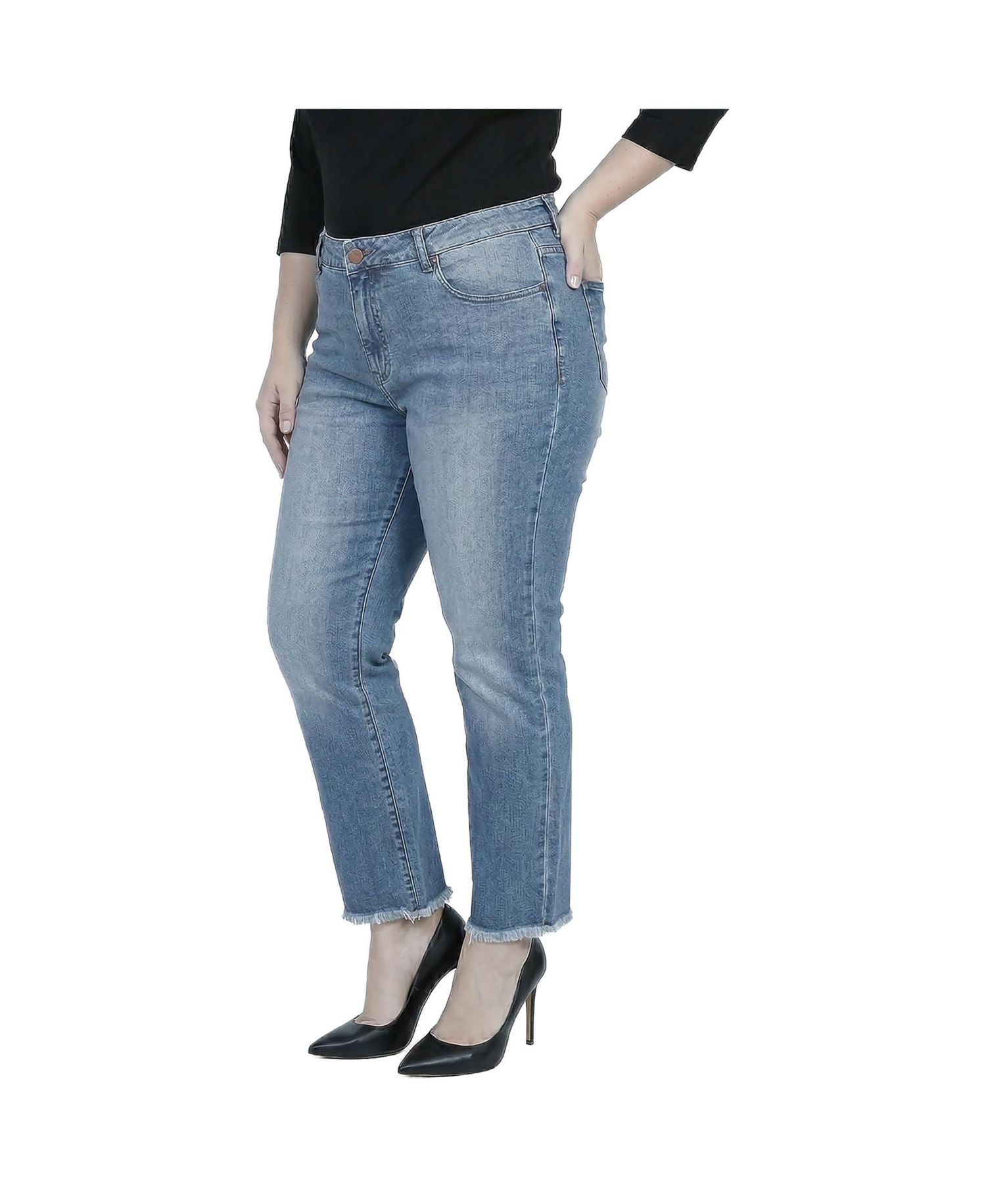 Women's Raw Hem Boyfriend Jeans