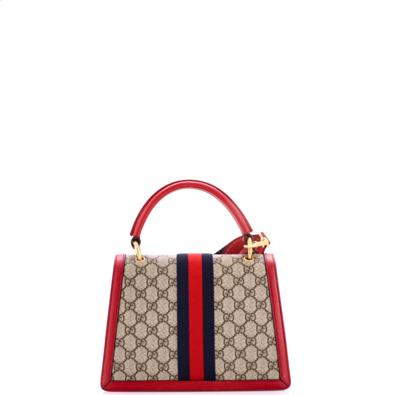 Small Queen Margaret Top Handle Bag GG Coated Canvas with Leather