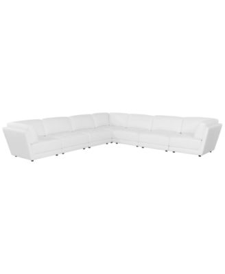 Versa 7-Piece L-Shape Leather Sectional Sofa