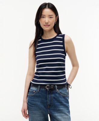 Women's Tie-Detail Sleeveless Cotton Top