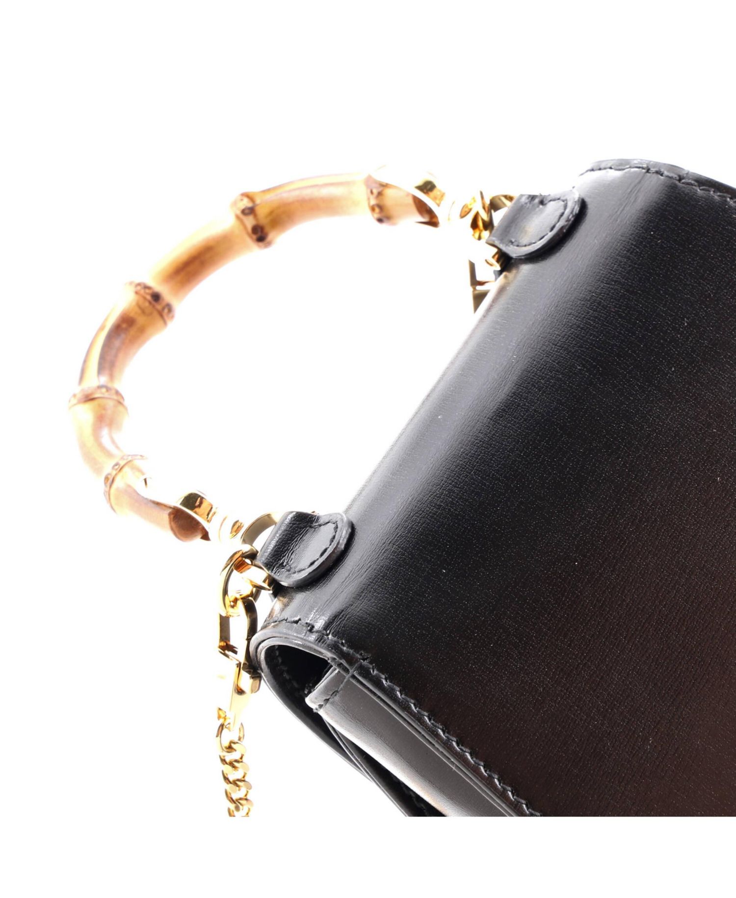 Super Mini Bamboo 1947 Top Handle Bag Leather