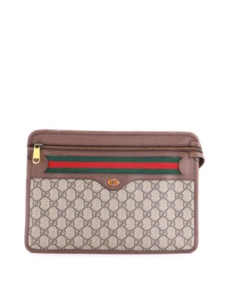 Small Ophidia Documents Holder GG Coated Canvas
