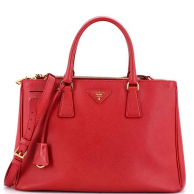 Medium Double Zip Lux Tote Saffiano Leather