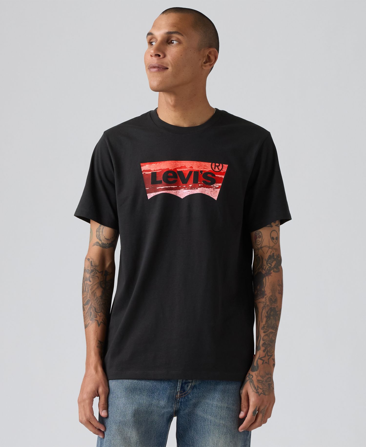 Men's Graphic Logo Batwing Short-Sleeve T-shirt