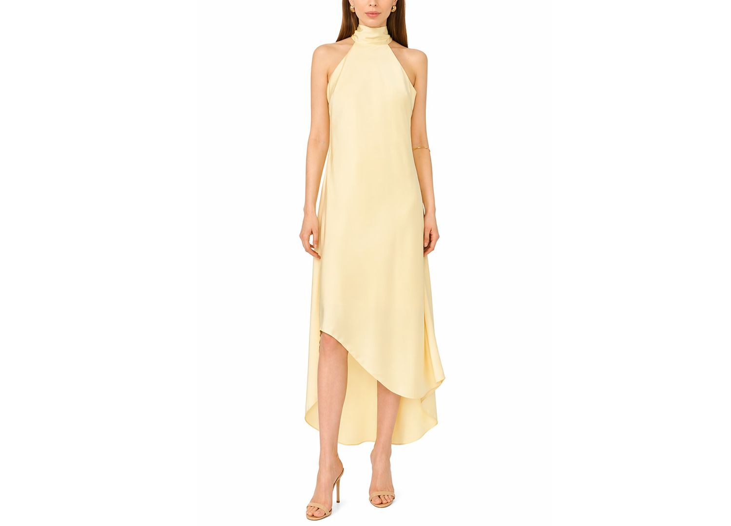 Women's Draped Tie-Back Halter Dress