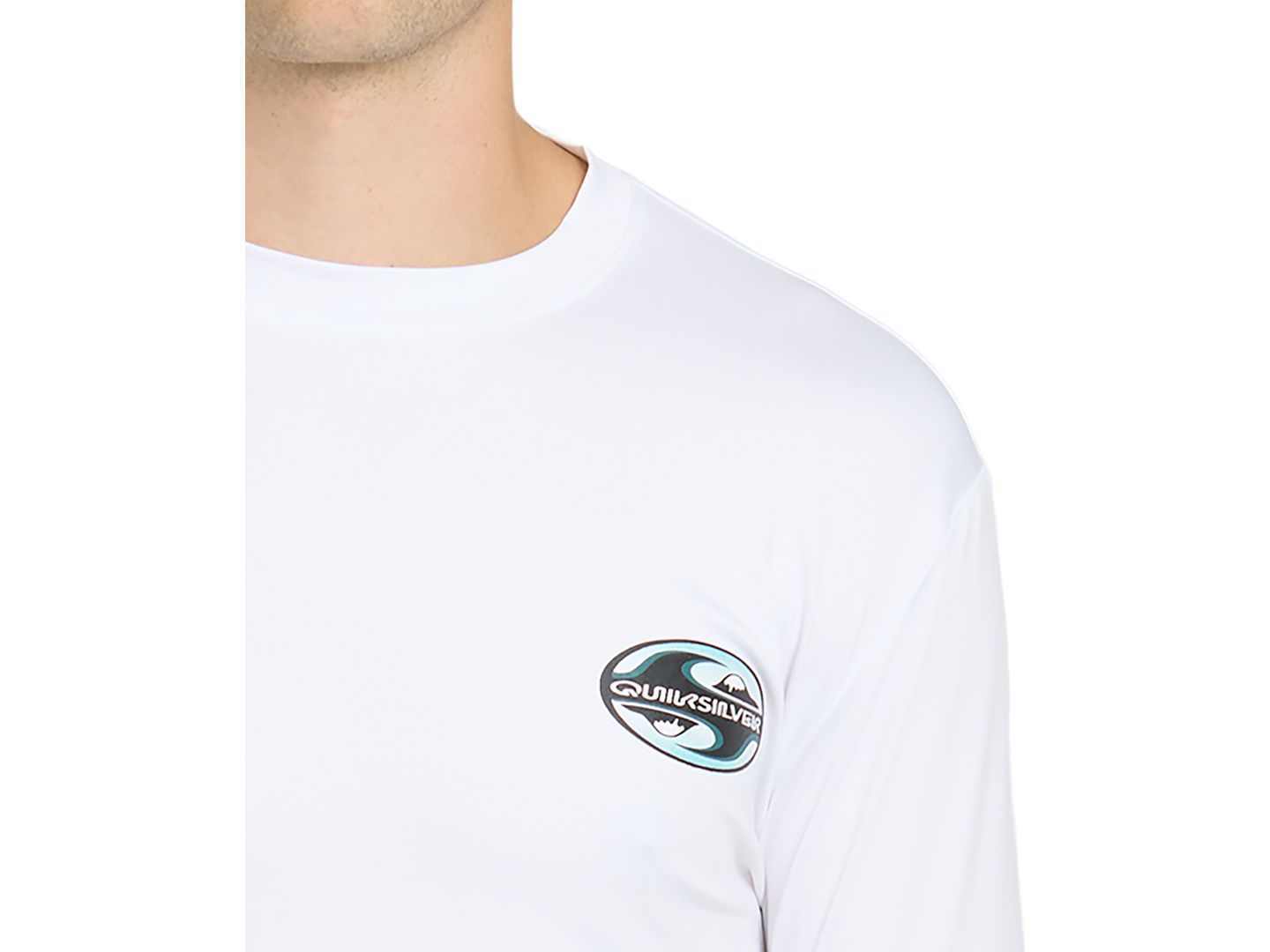 Мужская футболка Quiksilver Graphic Long-Sleeve Swim T-Shirt, цвет: Белый — фото 3