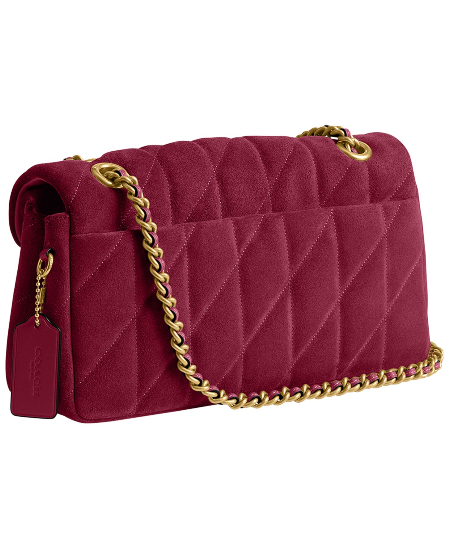 Quilted Tabby Medium Suede Shoulder Bag 26