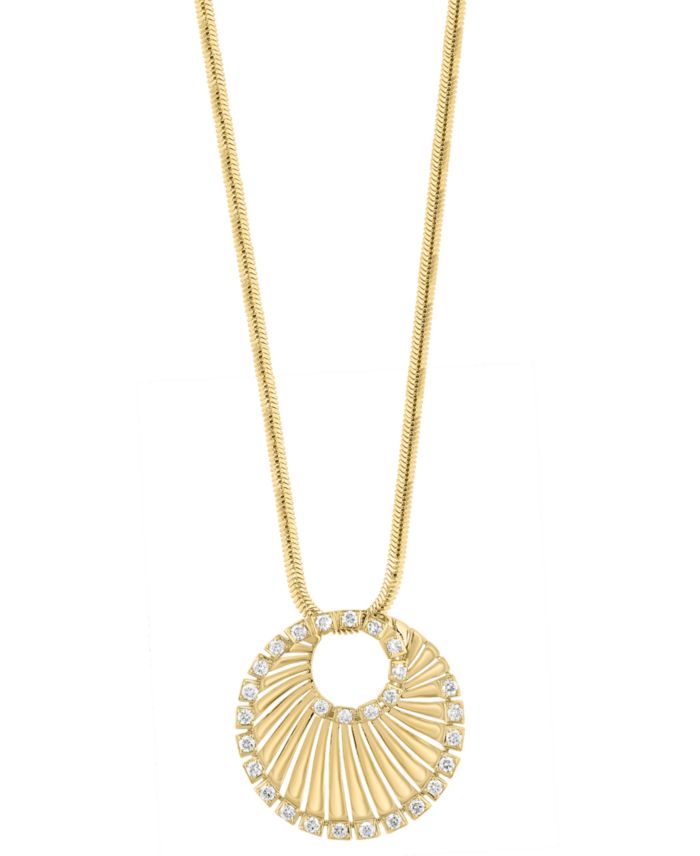 EFFY Collection Diamond Pendant Necklace (1/5 ct. t.w.) in 14k Yellow Gold