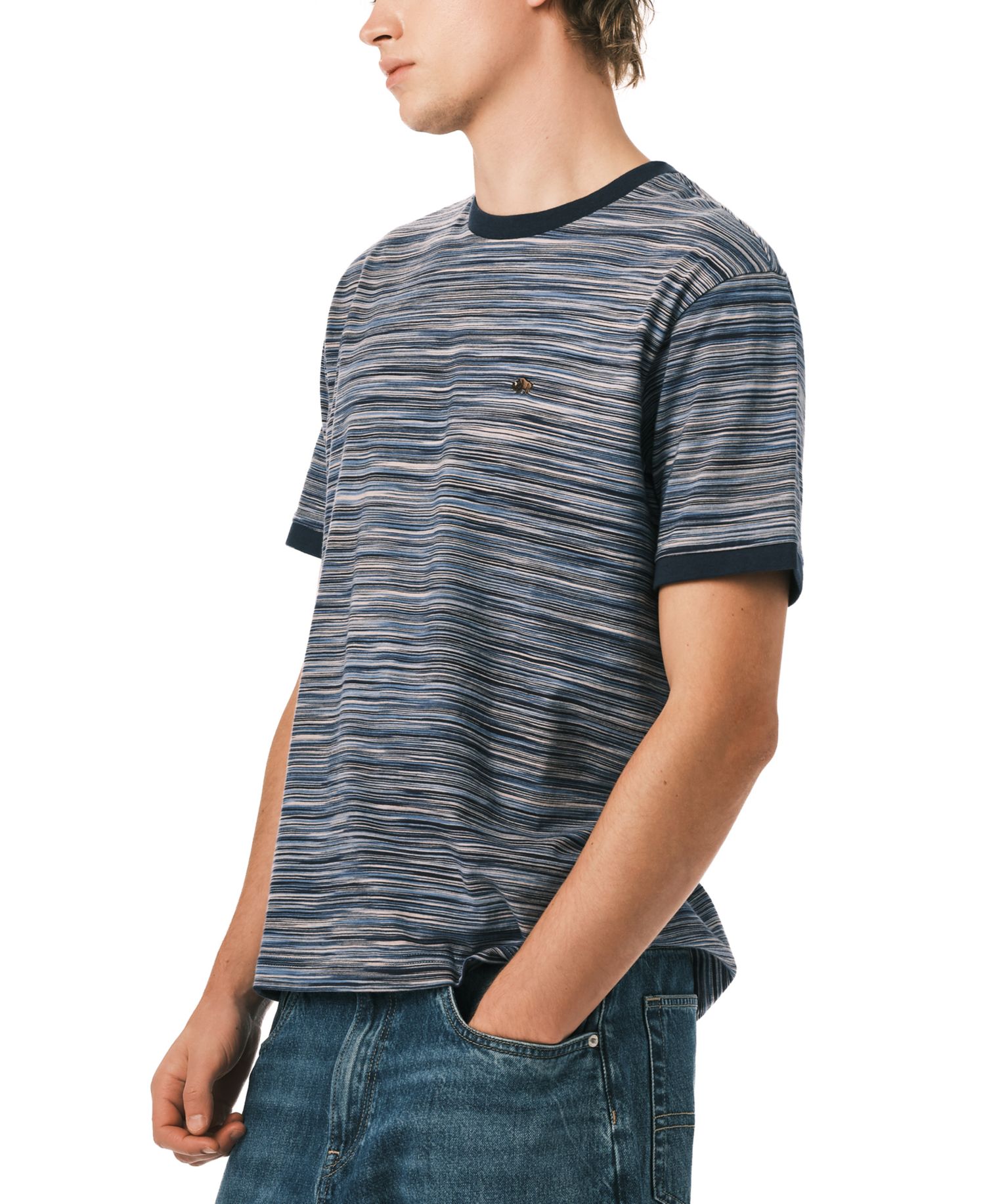 Men's Horizontal Stripe Pattern T-Shirt