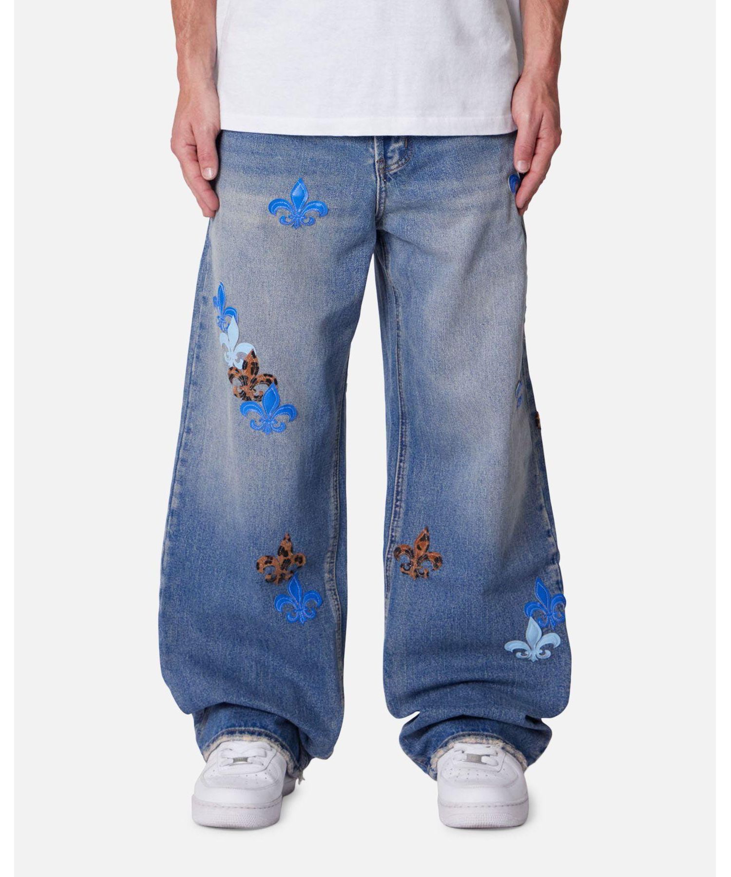 Men's Ultra Baggy Fleur Patch Jeans