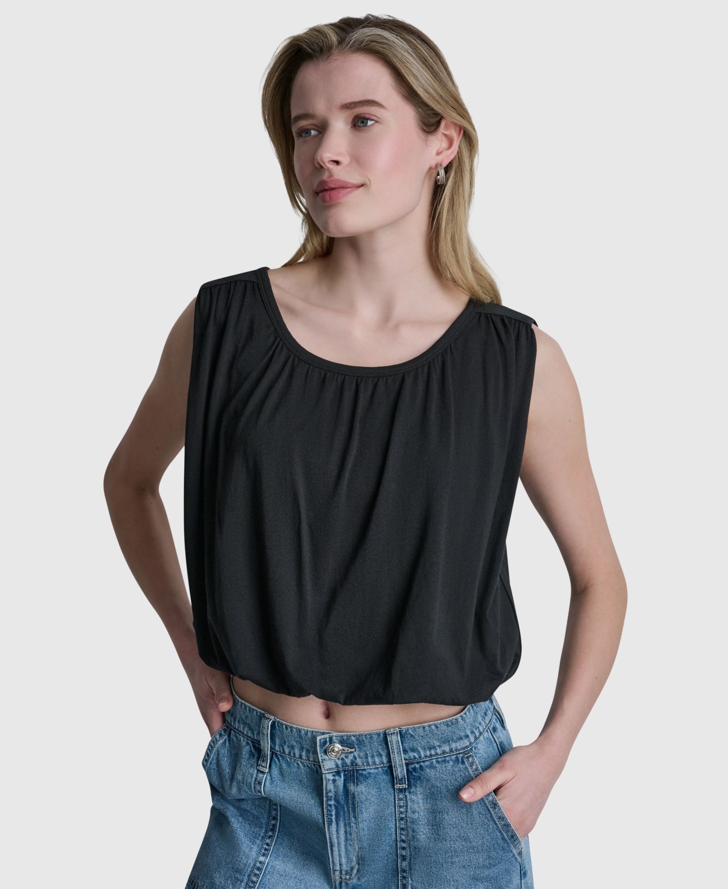 Women's Sleeveless Bubble Top