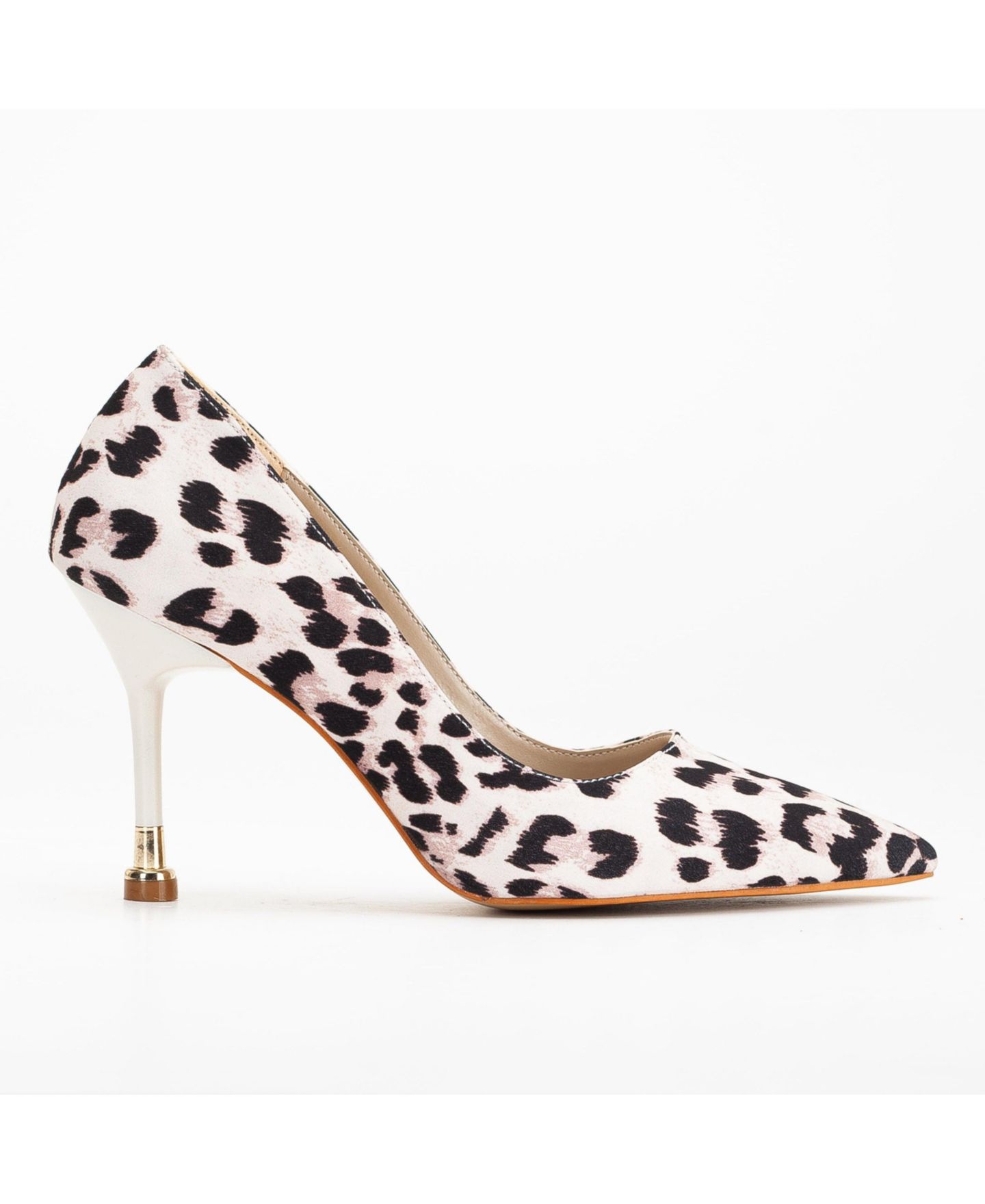 Женские туфли Forever & Always Shoes Raven Pointed Toe Stiletto, цвет: Чёрный белый леопардовый — фото 2