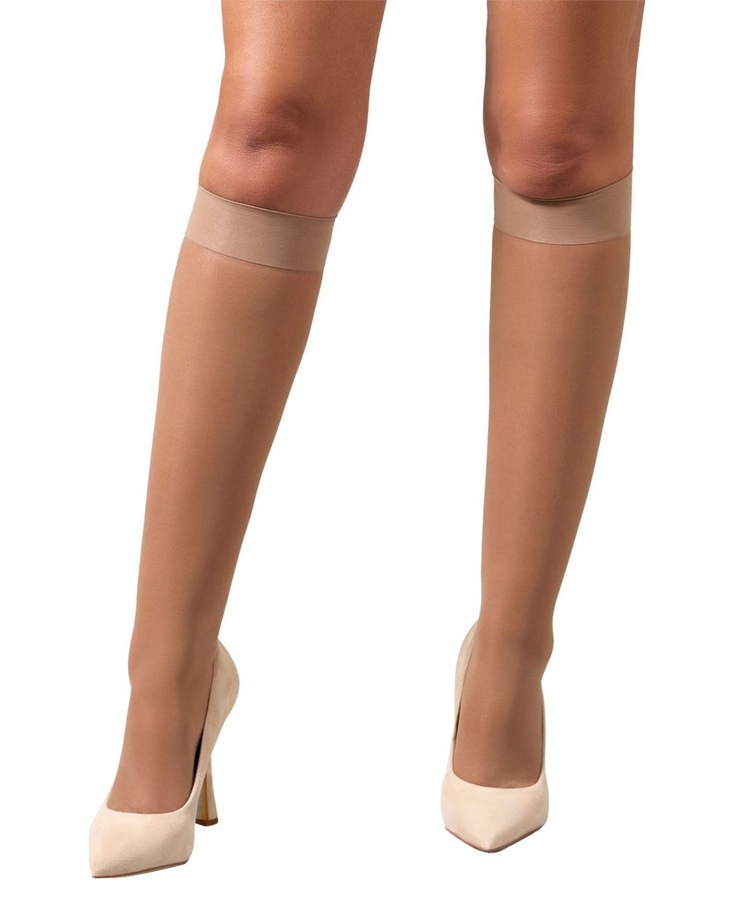 Женские гольфы MeMoi Light Support Knee Highs, цвет: Медовый — фото 3