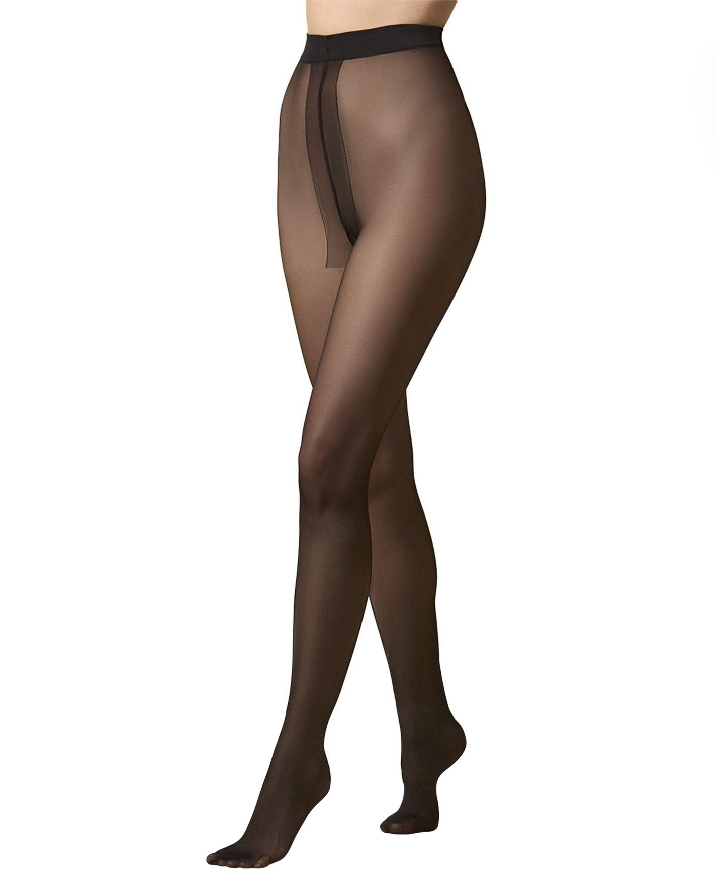 Женские колготки MeMoi Energizing Light Support Non-Control Top Pantyhose, цвет: Чёрный — фото 3