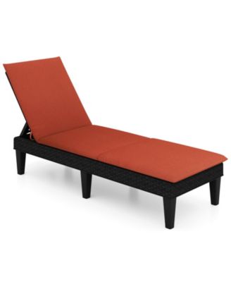 Patio Recliner Chaise Lounge Chair with 6-Position Adjustable Back Support