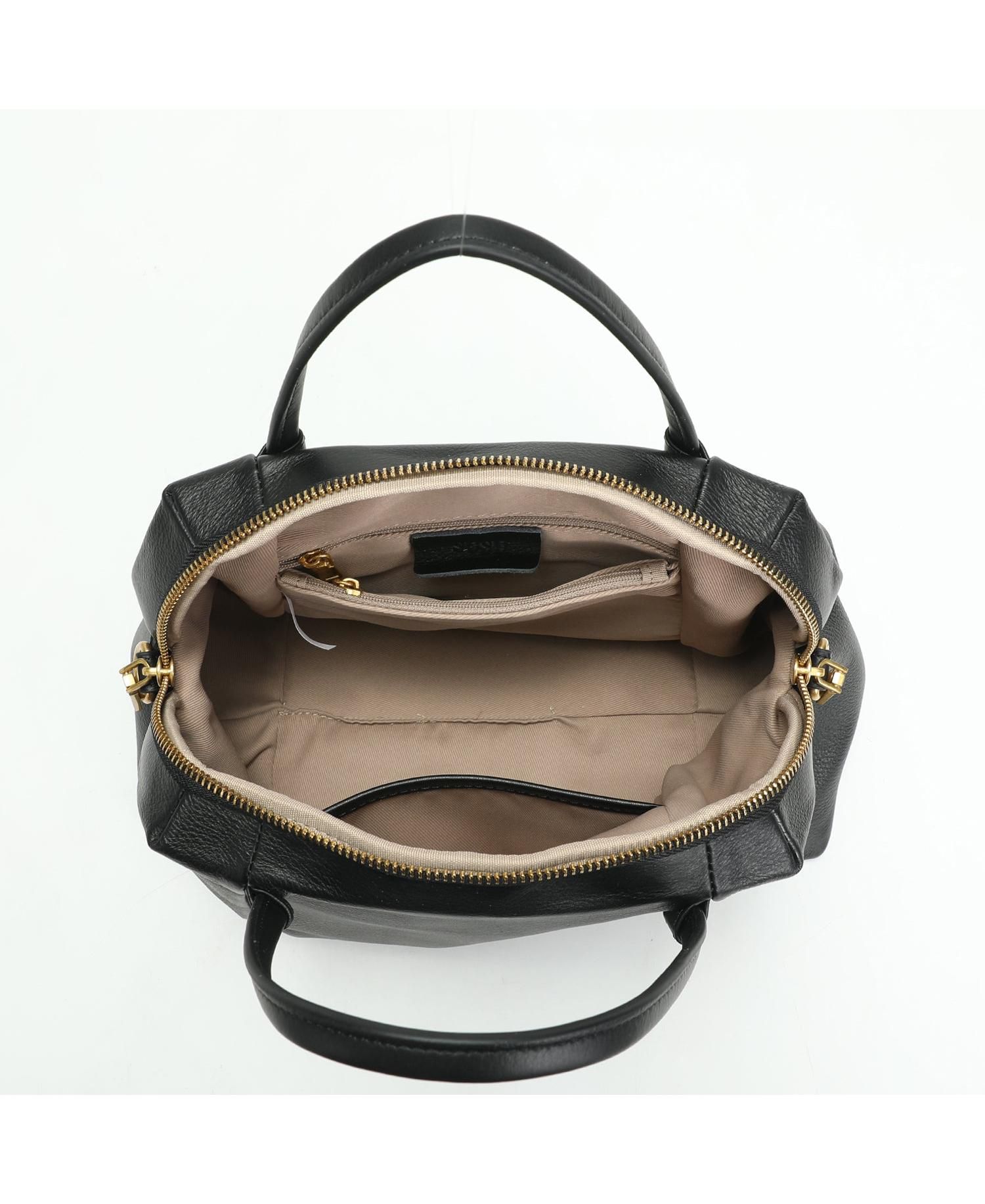 Ava Pebbled Leather Satchel Bag for Women Top Handle Crossbody Purse Structured Medium Everyday Tote with Shoulder Strap