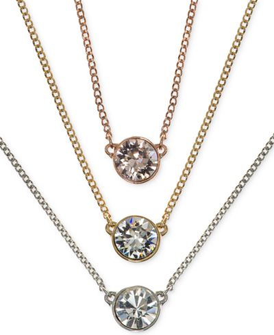 Givenchy Crystal Pendant Necklaces