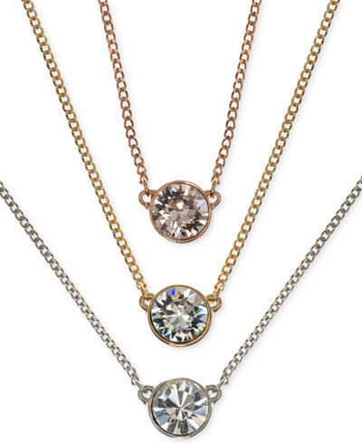 Givenchy Crystal Pendant Necklaces