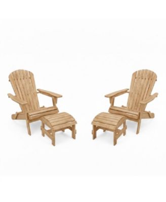 Grand Collection Assembled Foldable Large Adirondack Chair Pine Wood, Red