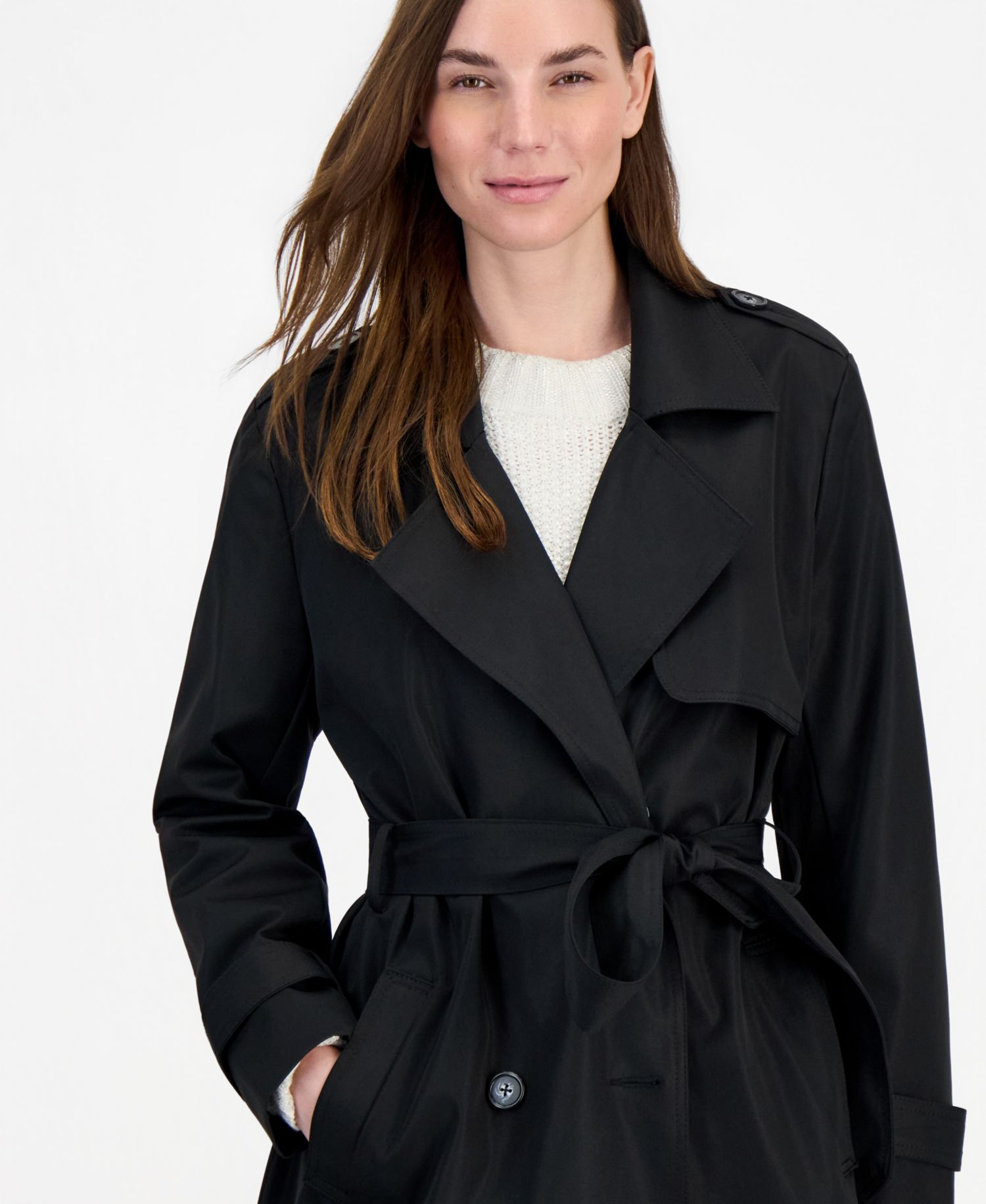 Women's Belted Trench Coat, Created for Macy's